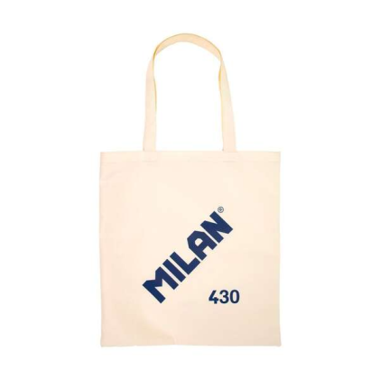 Borsa Tote Bag in Tela Milano Serie 1918 - Dimensioni 50x38x41cm - Manico Lungo 27cm - Tessuto 'Ripstop' - Colore Beige