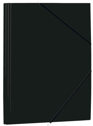 Mariola Cartella in Polipropilene con Alette 450 Micron - Formato Folio - Misure 34x25cm - Chiusura con Gomma Elastica - Colore Nero