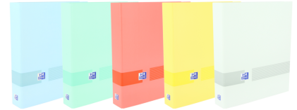 Oxford & You Raccoglitore ad anelli con copertina extra rigida A4+ - Copertina extra rigida robusta - Dorso da 60 mm - 4 Anelli da 40 mm - Colori assortiti