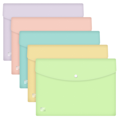 Busta Oxford A4 PP Trasparente - Resistente e Durevole - Misura Standard - Facile da Aprire e Chiudere