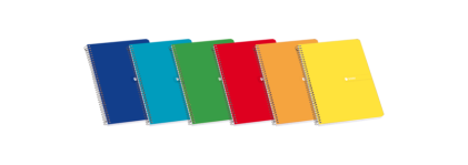 Enri 4º Quaderno a spirale con copertina rigida Guideline 3 con margine - 80 fogli - Design assortito - Copertina rigida resistente - Guideline 3 con margine - Spirale di alta qualità