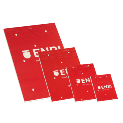 Blocco note pinzato Enri A4 con copertina morbida - Formato A4 - Copertina morbida - 80 fogli - Colore rosso
