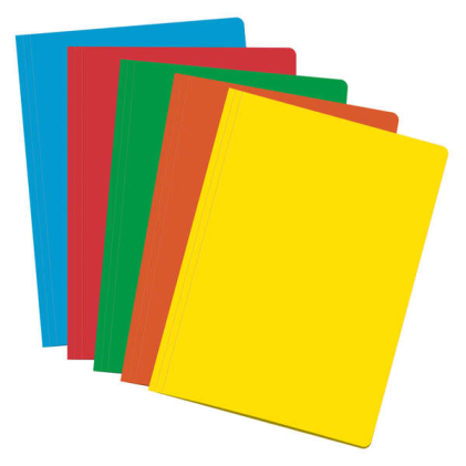 Dohe Confezione da 50 Sottocartelle in Cartone da 180gr - Con Slot per Chiusura - Resistenti e Durevoli - Ideali per Organizzare Documenti - Colori Assortiti