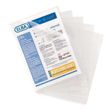 Elba Confezione da 10 Lime per Unghie Standard Folio PP 140 Micron - Resistente e Durevole - Finitura Buccia d'Arancia Trasparente