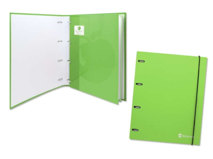 Bismark Raccoglitore a 4 anelli con 80 fogli a griglia 4x4 - Formato A4 - In cartoncino - Colore verde