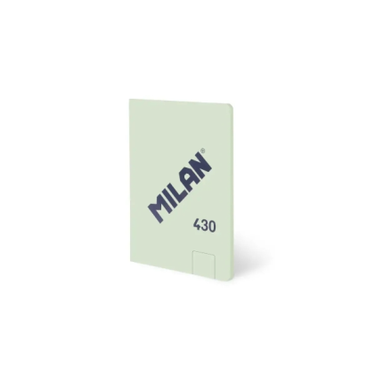 Quaderno Milan 430 con copertina incollata, formato A6, fogli bianchi - 48 fogli da 95 g/m&sup2; - Microperforati - Copertina morbida - Verde