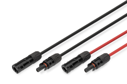 Digitus Prolunga Cavo Solare 10 M, 6 Mm Connessione Mc4, Cavo Fv 1500 V Dc, Resistente Ai Raggi Uv E Alle Intemperie, 2 Cavi, 1X Nero, 1X Rosso