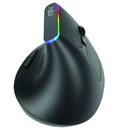 Mouse ottico wireless Shark Mini ADJ. Orientamento verticale. Risoluzione da 800 a 1600 DPI, compatibile con Windows/Mac &ndash; Colore Nero