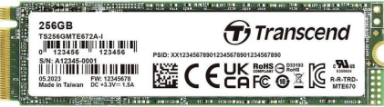 SSD TRANSCEND M.2 256GB 2280 PCIE GEN3X4 NVME 3D TLC DISSIPATORE ALLUMI
