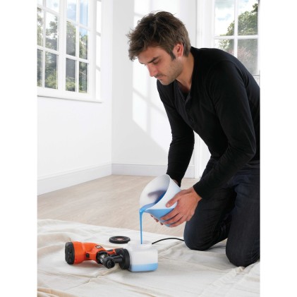 Black & Decker Pistola a spruzzo HVLP200-QS per interni ed esterni con 3 modalit&agrave; di pittura 400W