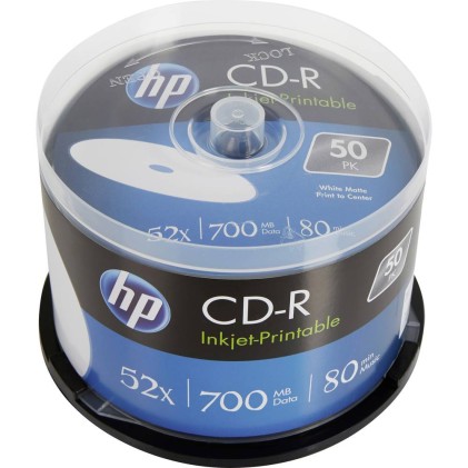 HP CRE00017WIP CD-R 80Min/700MB/52x Cakebox (50 Disc)