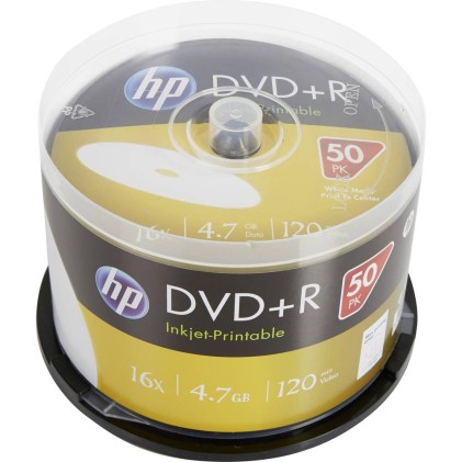HP DRE00026WIP DVD+R 4.7GB/120Min/16x Cakebox (50 Disc)