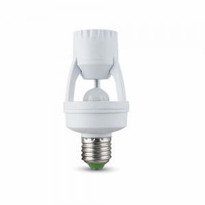V-TAC Portalampada E27 con Sensore di Movimento per lampadine E27 Max 60W