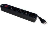 Presa Multipla Tecnoware 5 Schuko Interruttore Nera