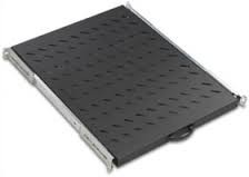 Ripiano Universale Per Armadio Estraibile Su Binari Telescopici 1 Unità Profondità 550 Mm. Colore Nero Profondità Regolabile