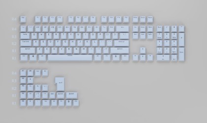 Set Di 130 Tasti Pudding Blue Pbt Oem