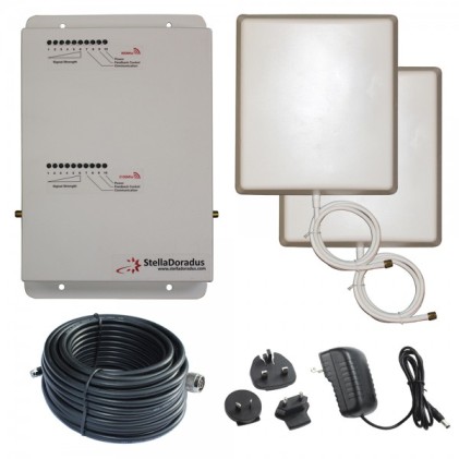 StellaDoradus Kit Ripetitore GSM 3G StellaHome900/2100 Ripetitore GSM 900 e UMTS 3G 2100 per casa ed ufficio