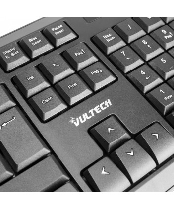 Kit Tastiera e Mouse Wireless Vultech KM-820W 1600DPI Regolabili 2,4GHz