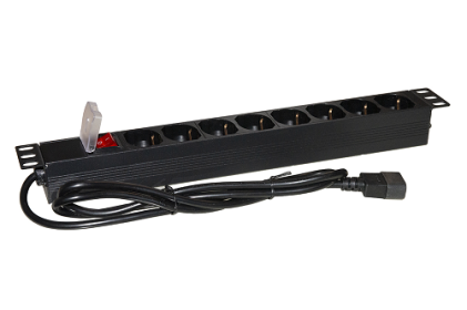 Link Multipresa Da Rack 19" 8 Prese Universali Con Interruttore Spina C14