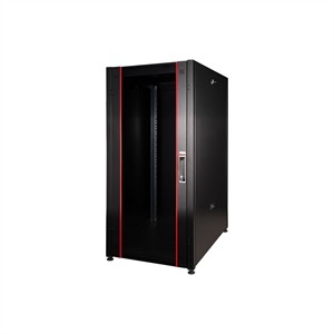 Armadio Rack Per Reti 19" 22U (A)1113, (L)600, (P)600 Colore Nero Porta Vetro Serie Eavi