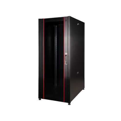 Armadio Rack Per Reti 19" 42U (A)2002, (L)600, (P)1000 Colore Nero Porta Traforata Serie Eavi