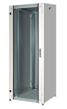 Armadio Rack Per Reti 19" 42U (A)2002, (L)600, (P)800 Colore Grigio Porta Vetro Serie Eavi