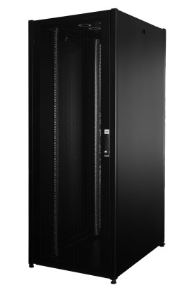 Armadio Rack Per Reti 19" 42U (A)2002, (L)800, (P)1000 Colore Nero Porta Traforata Serie Eavi