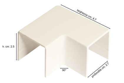 Angolo 90° Per Canalina 25 Mm. Per Lk25616, Lk25625