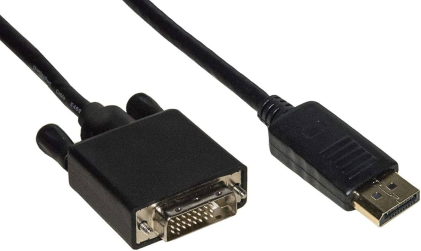 Link Cavo Displayport Maschio - Dvi Maschio Contatti Dorati Mt. 3