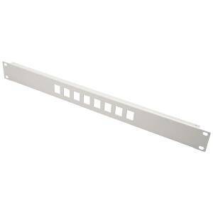 Pannello Patch 19&#34; Vuoto In Metallo Per 8 Keystone Jack Grigio Chiaro