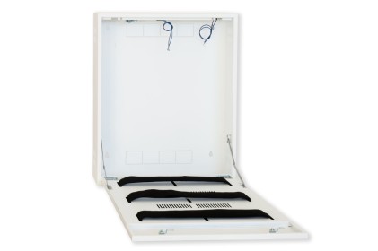 Box A Muro Per Dvr, 2 Chiavi, 2 Switch Per Allarmi  Bianco, Cm 53X13X65