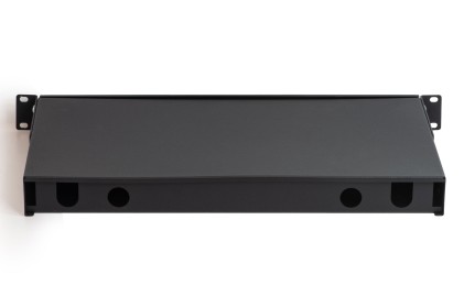 Cassetto Fibra Ottica 12 Porte Per Adattatori Lc Duplex E Sc Simplex 1 Unita&#39; Per Installazione 19&#34; Nero (Vuoto)