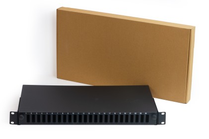 Cassetto Fibra Ottica 24 Porte Per Adattatori Sc Duplex 1 Unita' Per Installazione 19" Nero (Vuoto)