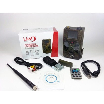 Telecamera Infrarossi Fototrappola GPRS GSM MMS LKM Security 12 Megapixel