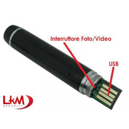 Penna Spia In HD Con Telecamera Nascosta