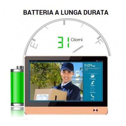 Spioncino Per Porte LKM Security Con Ampio Display Touch Screen Da 7 Pollici Con Sistema Android Con Funzione WiFi + GSM Colore Bronzo