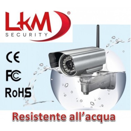 Telecamera IP Da Esterno IP66 Wireless LKMà‚Â Camera Videosorveglianza Wifi Da Esterno Colore Argento Con P2P QRCode