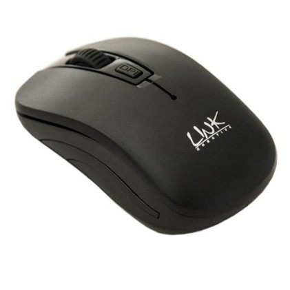 Link Mouse Wireless 3 Tasti Nero Ricevitore Usb 1000 Dpi