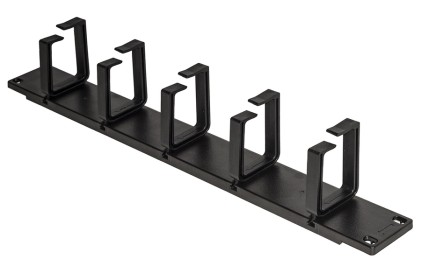 LINK LISTELLO GUIDACAVI PER ARMADI 19" (1 UNITA) NERO CON 5 ANELLI REMOVIBILI