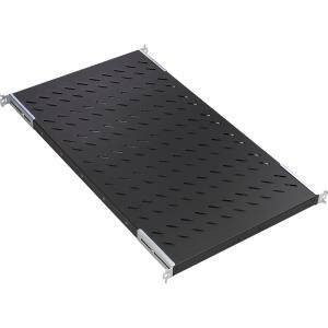 Ripiano Universale Per Armadio Rack 19&#34; Allungabile 720 Mm Con 4 Agganci Nero