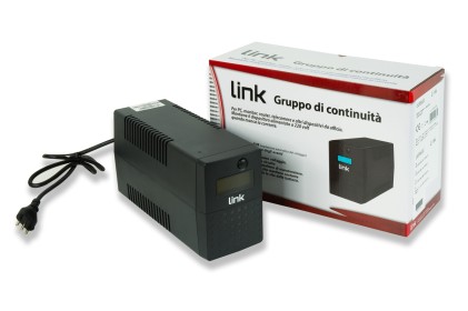 Gruppo Di Continuita' 600Va/360W Line Interactive Con 2 Prese Con Display.