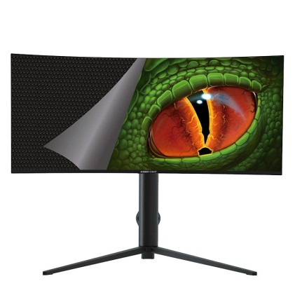 Monitor da gioco KeepOut 34" curvo 1800R WQHD 165Hz - Risposta 1ms - Altezza regolabile, rotazione e inclinazione - Angolo di visione 178&ordm; - Altoparlanti 6W - 16:9 - HDMI, DisplayPort - VESA 100x100mm