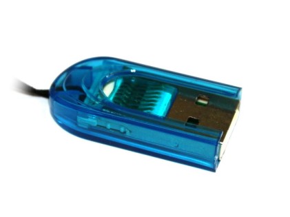 Card Reader mini USB 2.0 MicroSd / TransFlash blu