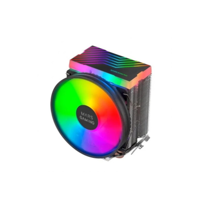Mars Gaming MCPU33 Ventilador CPU Dual 110mm con Disipador 3 Heatpipes - Iluminacion FRGB - Velocidad Max. 1600rpm - Color Negro