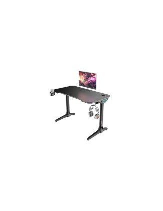 Muvip PRO500 Tavolo da Gioco in Fibra di Carbonio - Illuminazione RGB - Portabicchieri - Gancio per Cuffie - Vano Portaoggetti - Misure 113x60x75cm