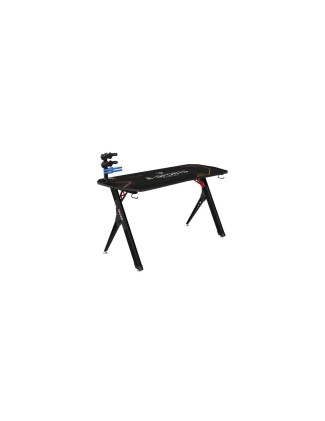 Muvip PRO900 XL Tavolo da Gioco Fibra di Carbonio con Illuminazione RGB - Tappetino da Gioco 900x566cm - Portabicchieri - Gancio per Cuffie - Misure 140x60x75cm