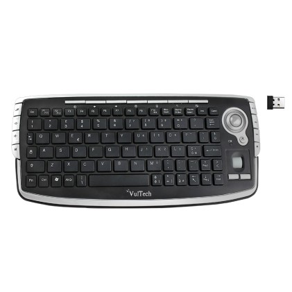 Mini Tastiera Wireless 2,4Ghz Vultech Trackball GS-1177
