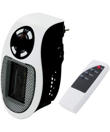 Stufa Pluggy Mini T/Ventilatore Bianco C/Display Led Con Telecomand