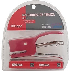 MKtape MK1 Mini Pliers Pinzatrice Confezione + 1000 Punti N. 10 - Fino a 12 Fogli - Colore Rosso
