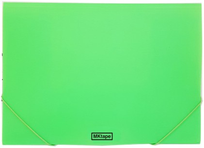 Portadocumenti MKtape Flap Folder - Chiusura in Gomma - Formato Folio - Colore Verde Fluorescente